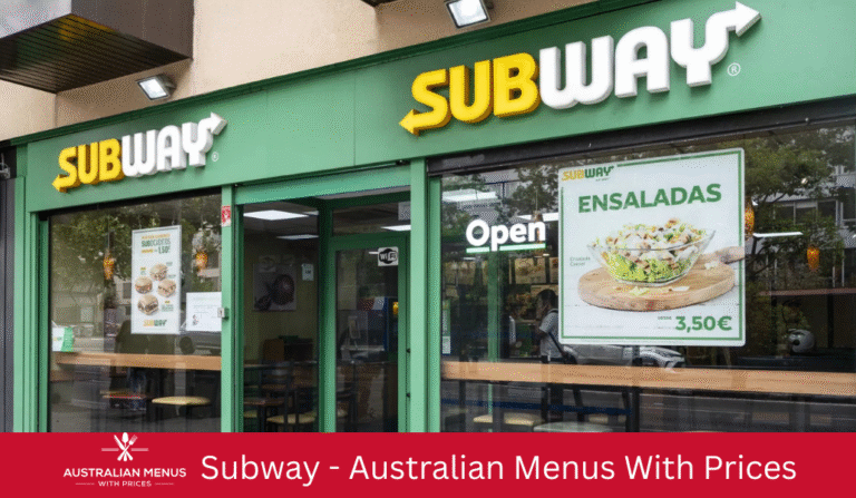 Subway Menus With Prices In Australia
