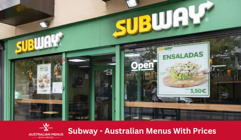 Subway Menus With Prices In Australia