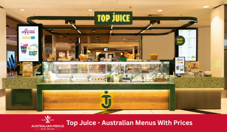 Top Juice Menus With Prices In Australia