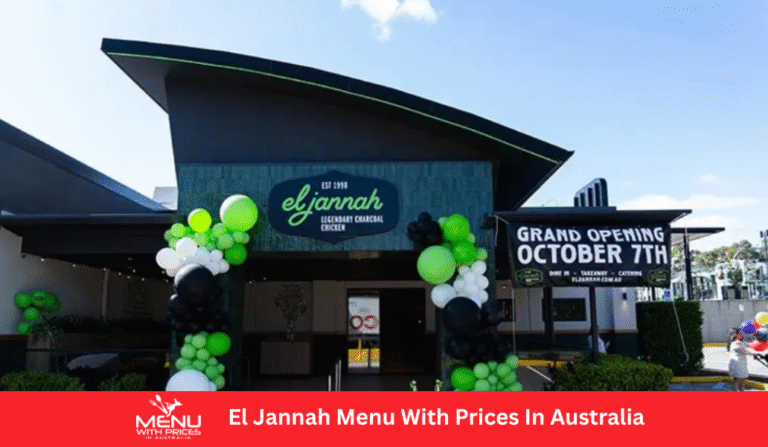 El Jannah Menus With Prices In Australia